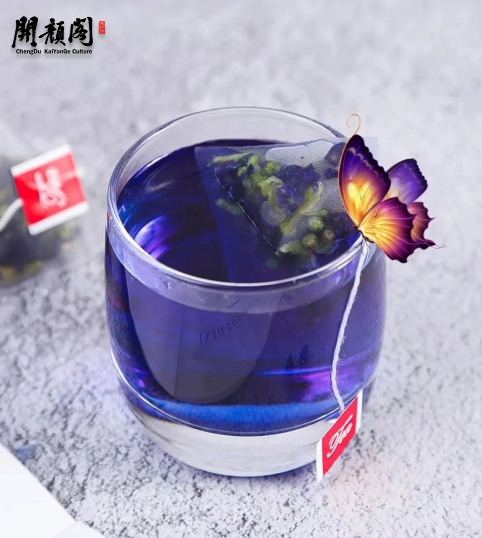 KAIYANGE Factory Price Supply Herbal Tea OEM Natural Rich Anthocyanin Extract Powder Clitoris Ternatea Blue Butterfly Pea Tea