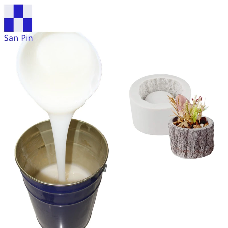 LSR Factory Price RTV-2 Tin Cured Silicone Rubber For Concrete Flowerpot Mold making