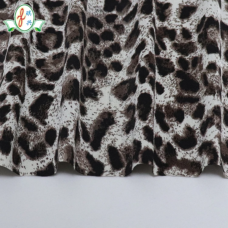 
Lady elastane leopard print breathable Lingerie Fabric 