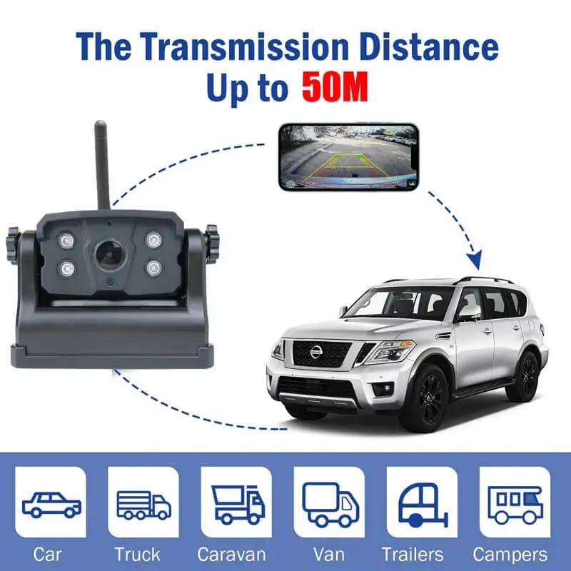 1080p Wireless Rearview Camera to for IOS Android Mobile Car Camera Wifi Reverse Infrared night vision Camera for car Truck