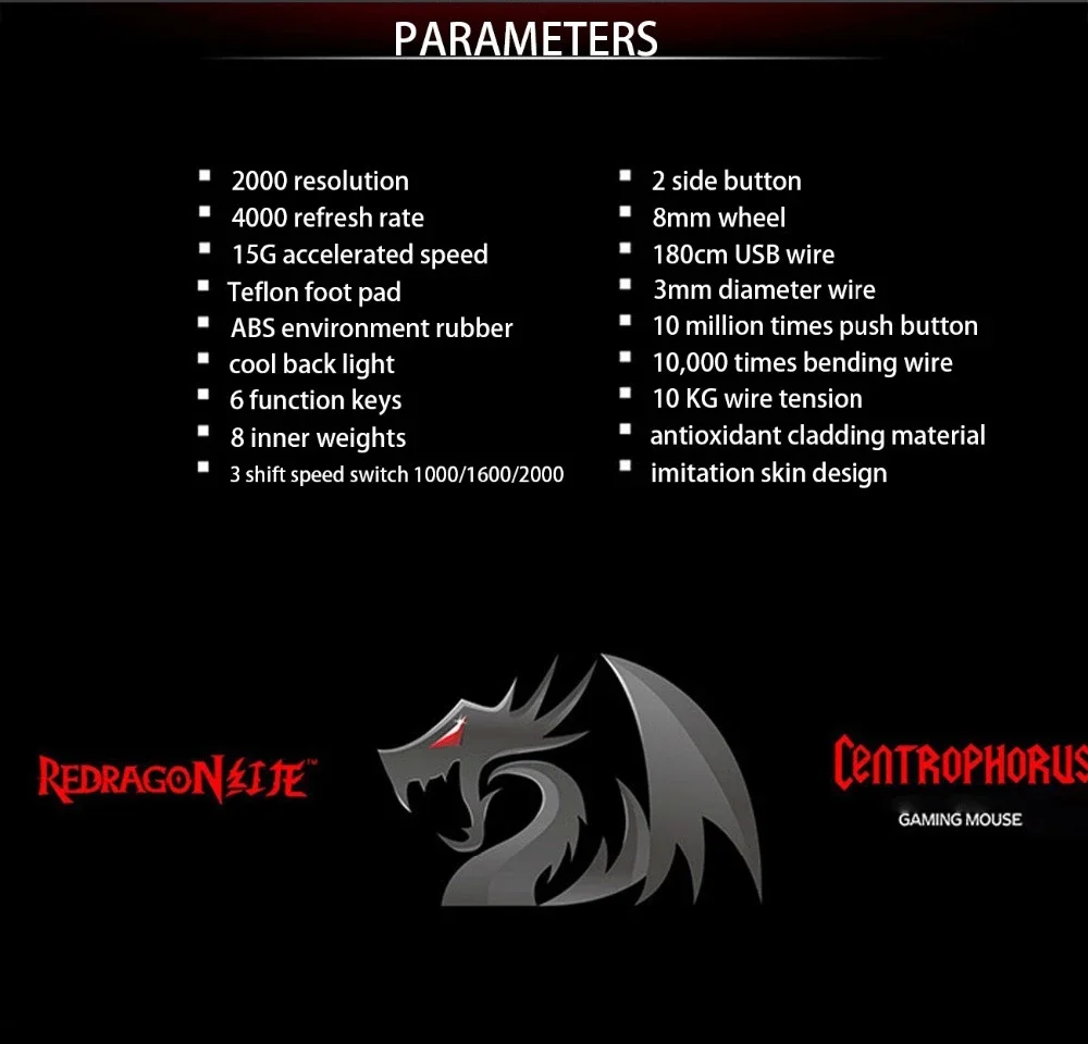 Custom Mouse Ryon M601-3 stylish high quality backlit mouse for gamers