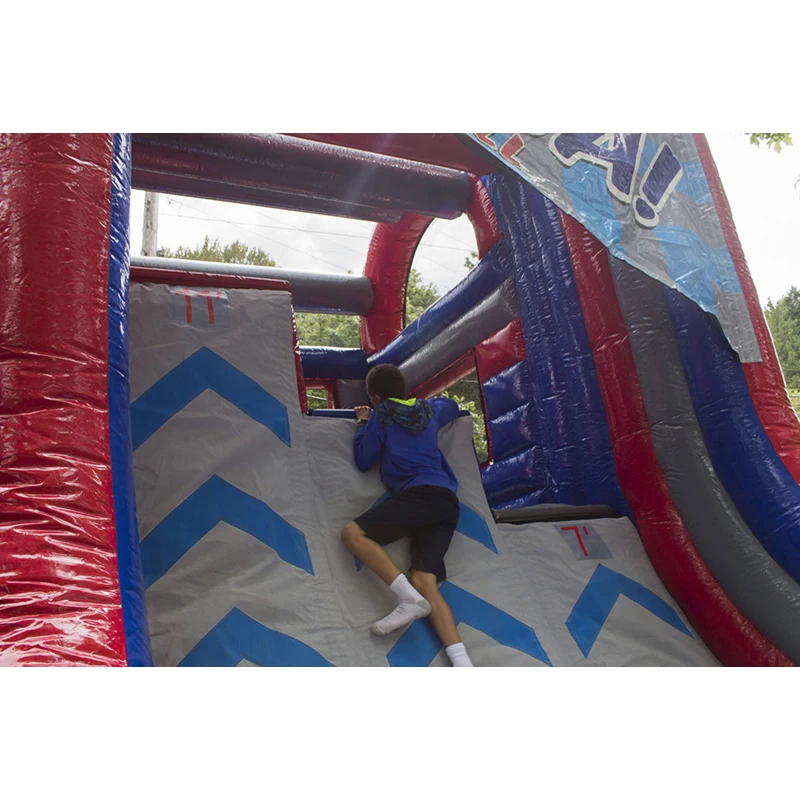 Hot sale ninja warped wall inflatable sport slide game for challenge party event