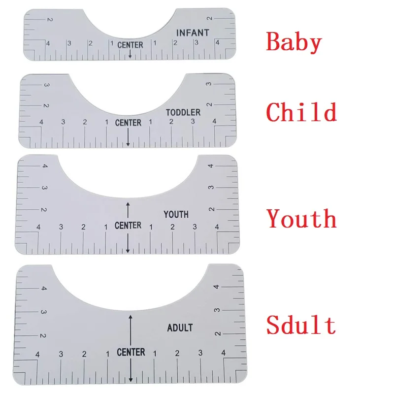 
PVC T-shirt Ruler Guide High-quality Lightweight Calibration Tool Precision Portable Shirt Alignment Tool Sewing Fixed Ruler 