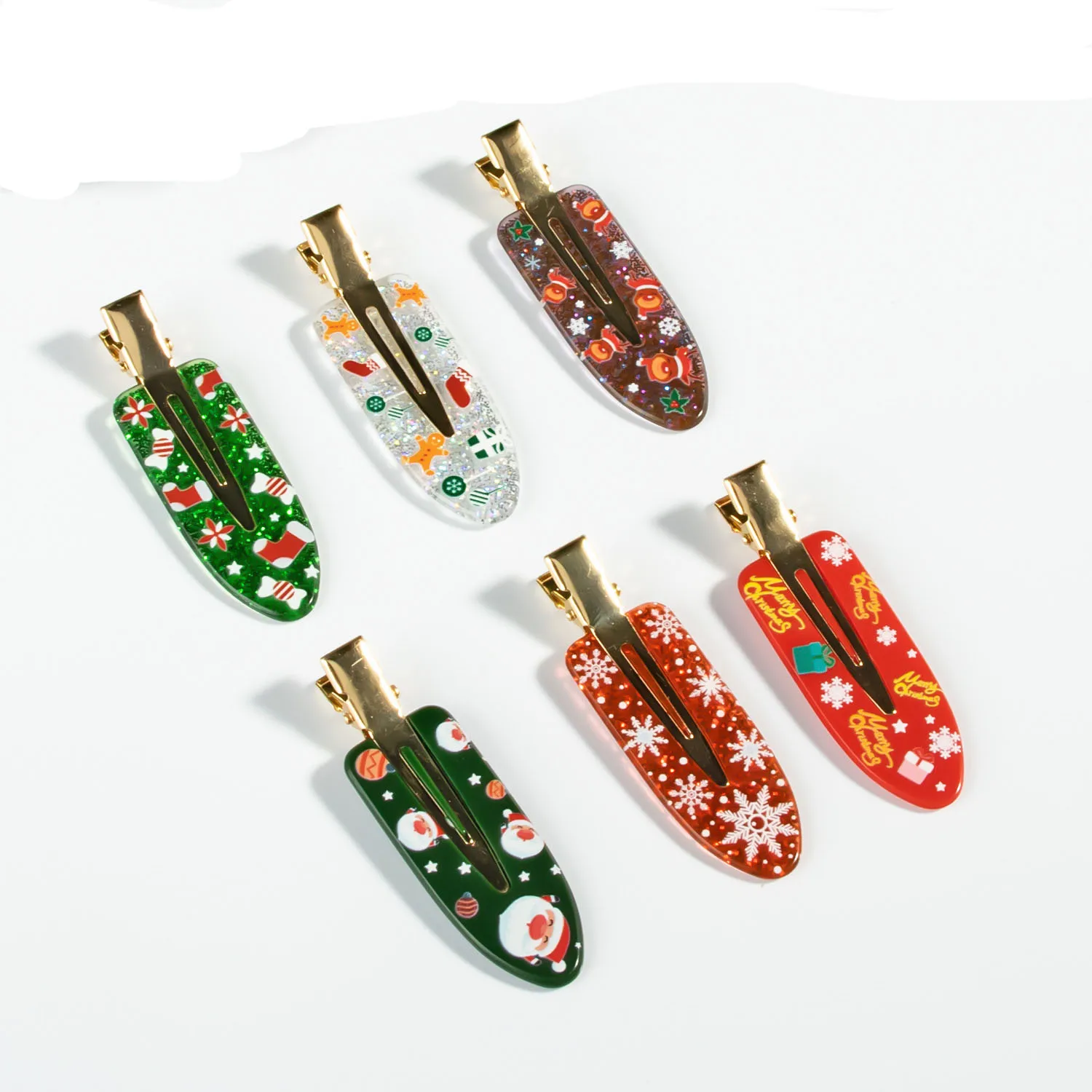 Новая Стильная Пластиковая Рождественская шпилька для волос с боковыми челками аксессуары подарок вечеринки без изгиба