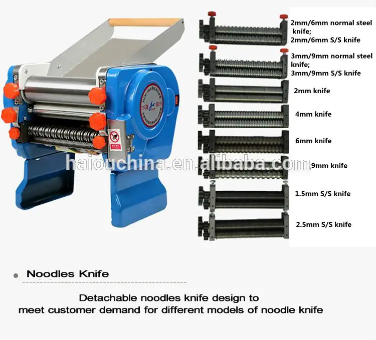 HAIOU DZM-180B Fresh Pasta and Dough Cutter with 150MM rollers and cutters