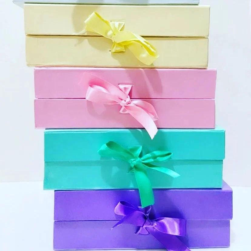 Ribbon Collapsible Box Folding Gift Box Custom Branded Magnetic Closure Boxes Flat Packing
