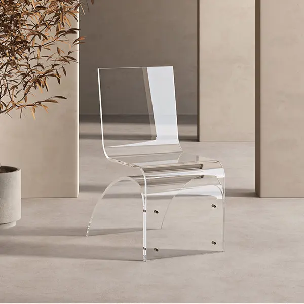 Индивидуальное прозрачное акриловое кресло современное минималистское бесшовное гибающее Декор для дома гостиной