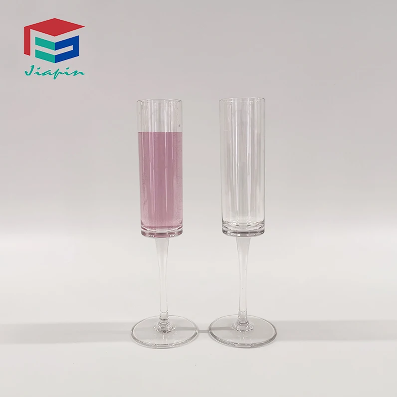 6oz Polycarbonate Champagne Glasses Tall Stem PC Tulip Glass 170ml Plastic Champagne Glass
