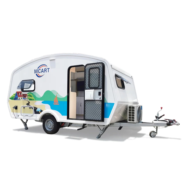European Community standard camp park trailer travel trailer, family camping trailer