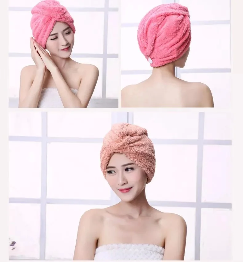 Super Absorbent Microfiber Hair Drying Towel Hair Wrap Towel Turban