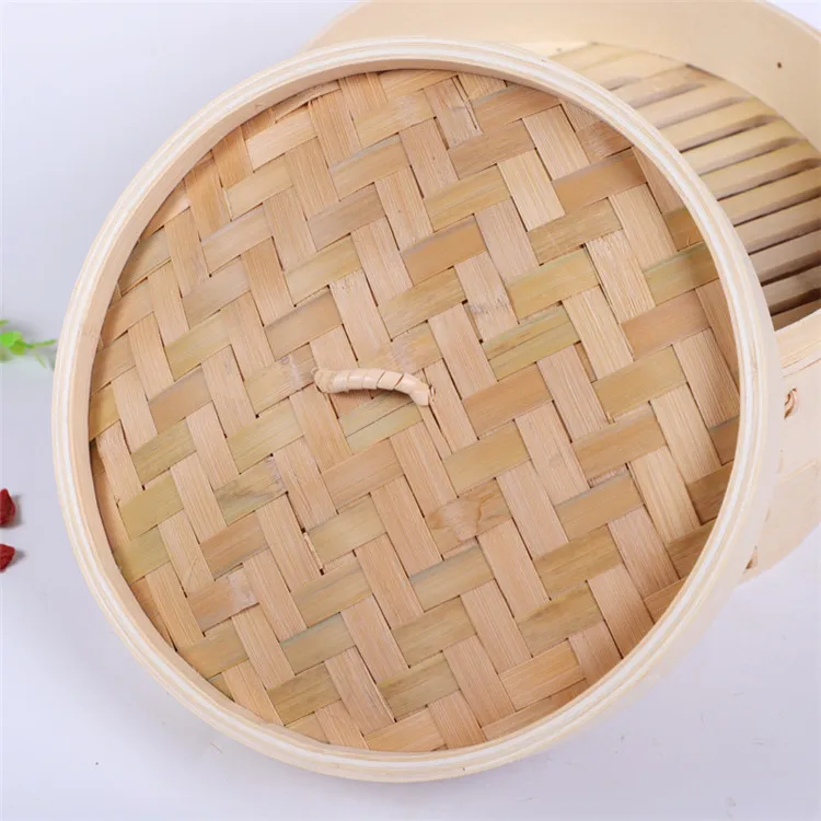 100% Natural High Quality Bamboo Handmade Durable Healthy Multi-size 3inch 10inch Dumpling Vegetable Food Bamboo Steamer