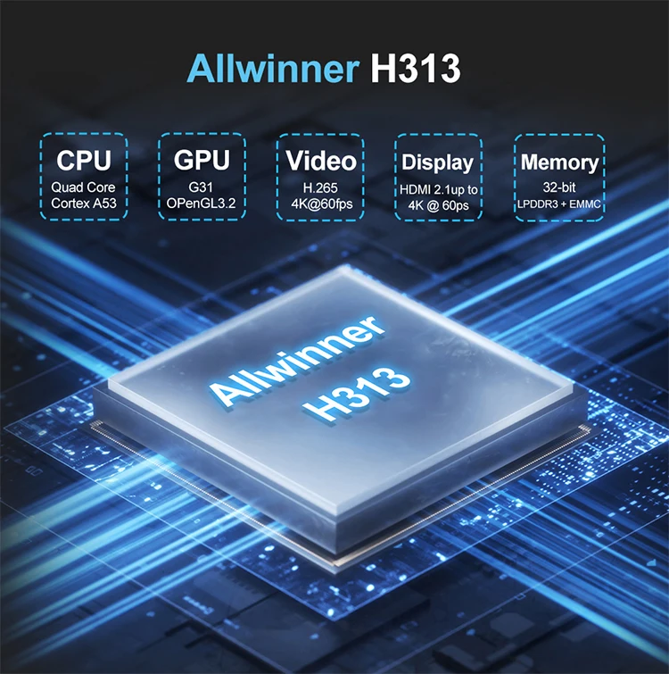 Allwinner H313 Android 10.0 2gb ram 8gb rom Xs97 S3 BT Voice Remote Control  fire tv stick tv box