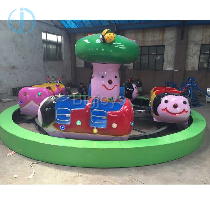 New cute shape children park rides ladybug rides amusement rotary turntable rides equipment for sale