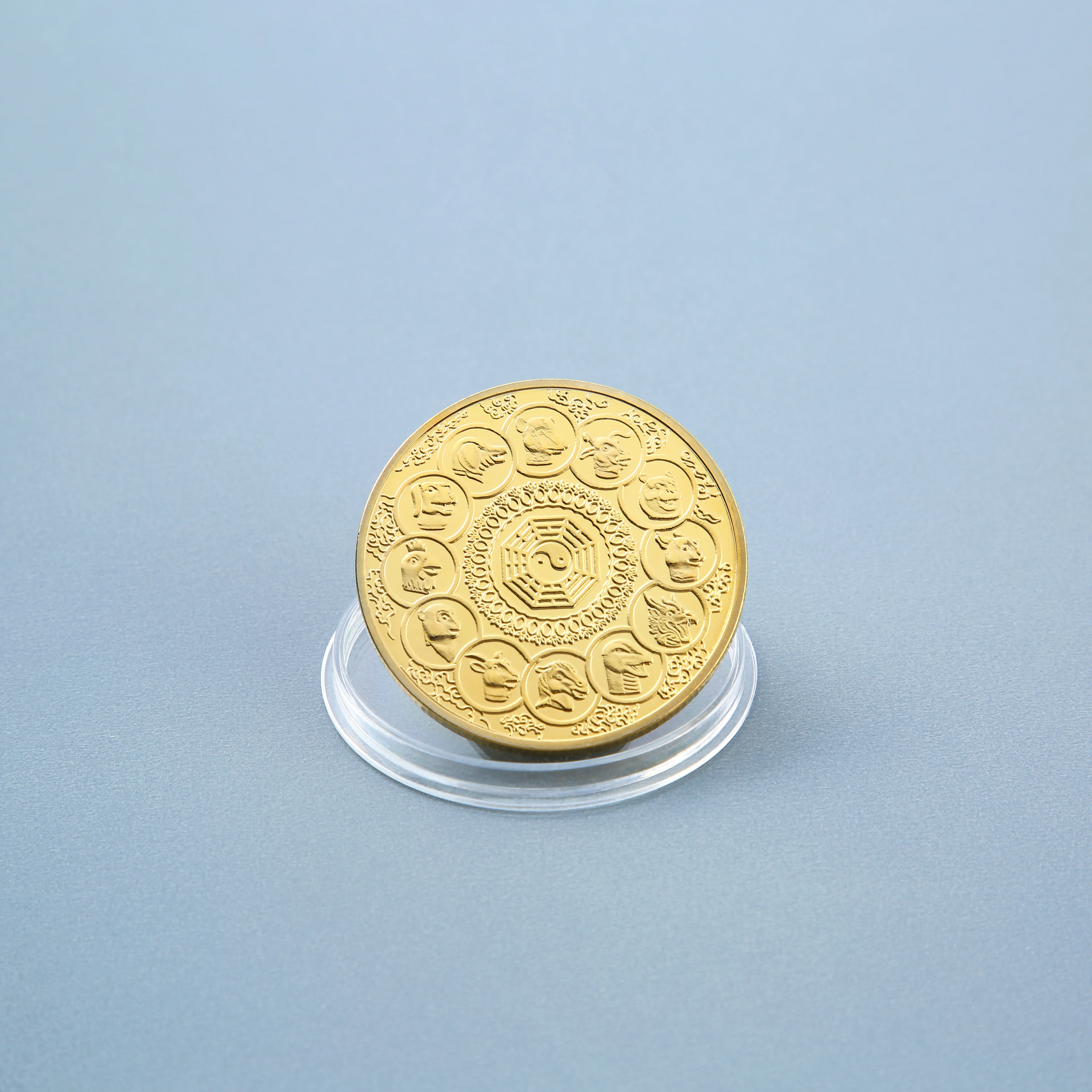 Chinese Style Phoenix Nirvana Commemorative Medal Gold Silver Coins Stainless Iron Aluminum Plastic Model Craft Metal Crafts