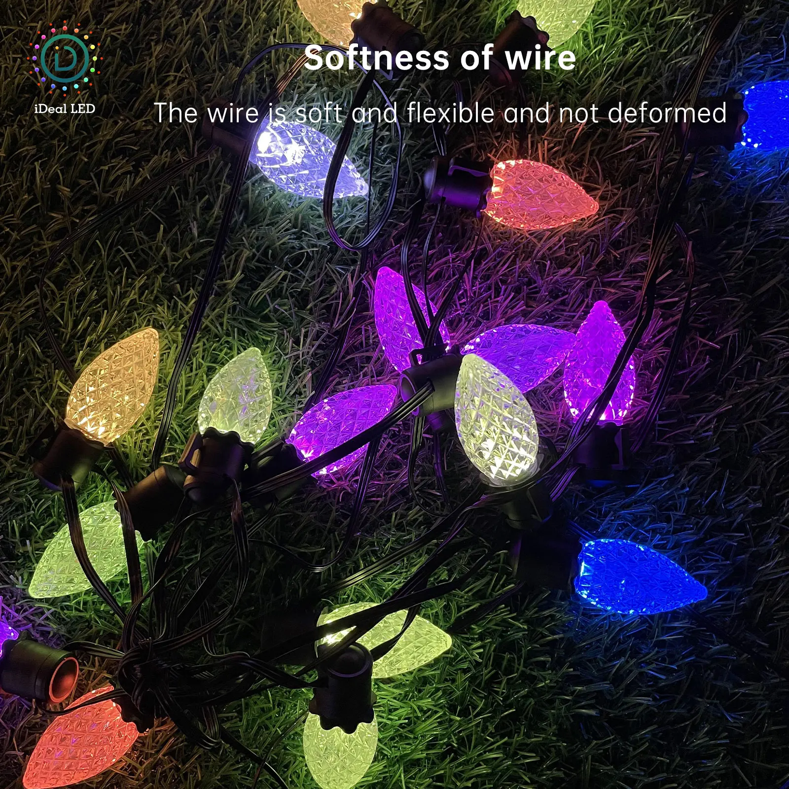 New Strawberry Bulb String Led Holiday Christmas Garden Party Garden Decoration Light Smart App Control Multiple Scenes