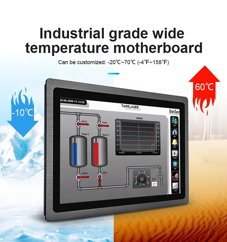 Touchthink 12 Inch Ip67 Waterproof High Brightness 2000 Nits Touch Screen Monitor For Farmland Irrigation System