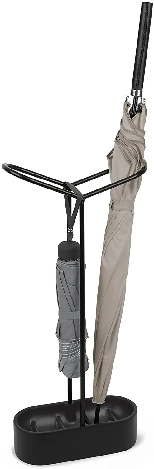 Umbrella Holder with Removable Drip Tray Industrial Metal Umbrella Stand Outdoor Indoor Large Umbrella Standing Rack
