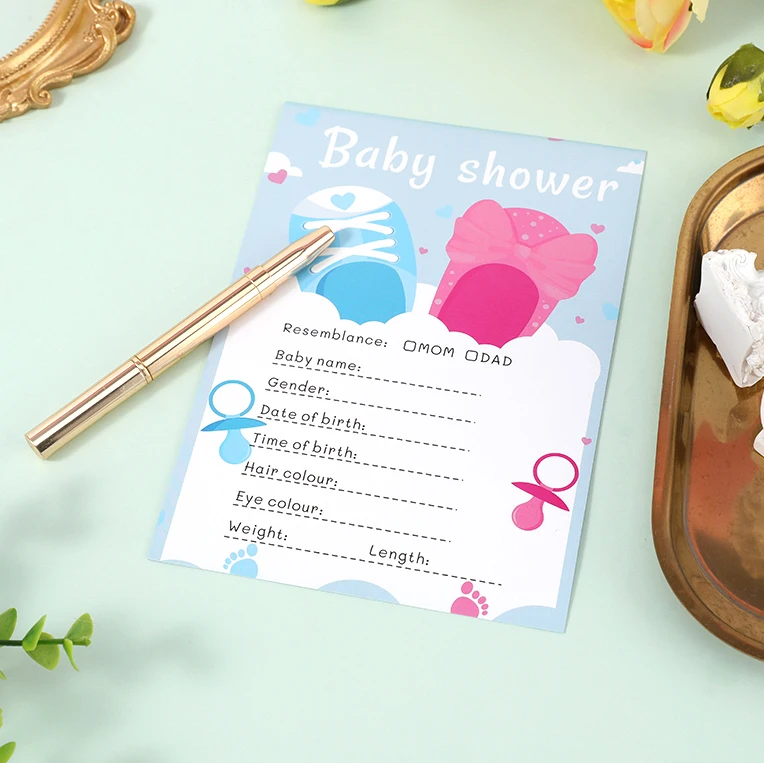 Custom Baby Shower Game Advice And Prediction Cards For Gender Neutral, Girls Boys Party Advice Cards