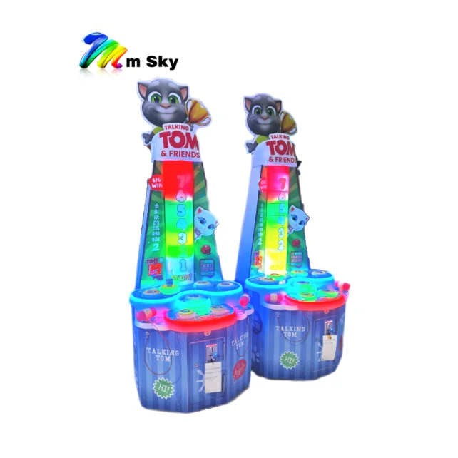 Talking Tom kids whack a mole 2 players family Amusement coin operated machines Arcade game redemption equipment for sale park