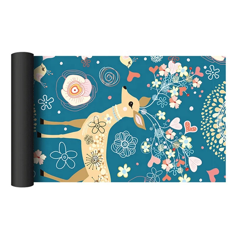 anti-slip natural rubber  suede yoga mat