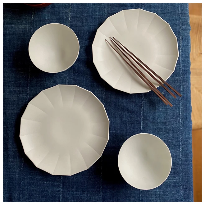 Porcelain 22cm dinnerware luxury modern restaurant plates white