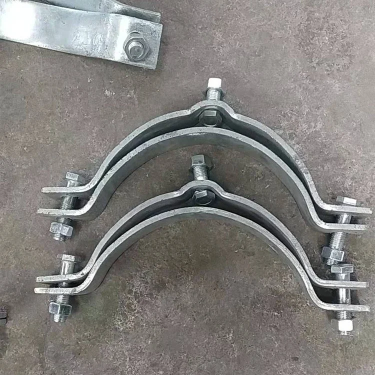 Pole Line Hardware Galvanized Mounting Clamp Adapter  Hot dip galvanized pole clamp CA type pole bracket