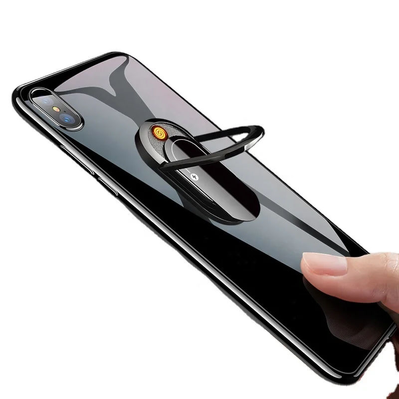 
Xmas Day Gift Multi-functional Phone Usb Rechargeable Lighter Sticks To The Phone Back From Lovisle Tech 