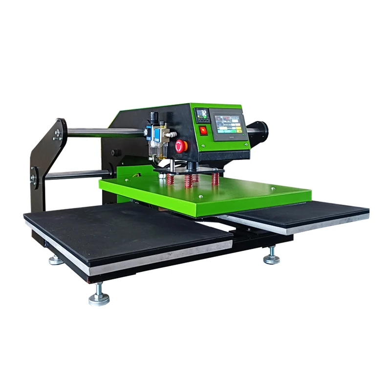 Newest penumatic double work stations 15*15' heat press machine for T-shirt Batch printing