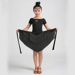 cheap jazz salsa rumba fringe tassel skirt for dance dress