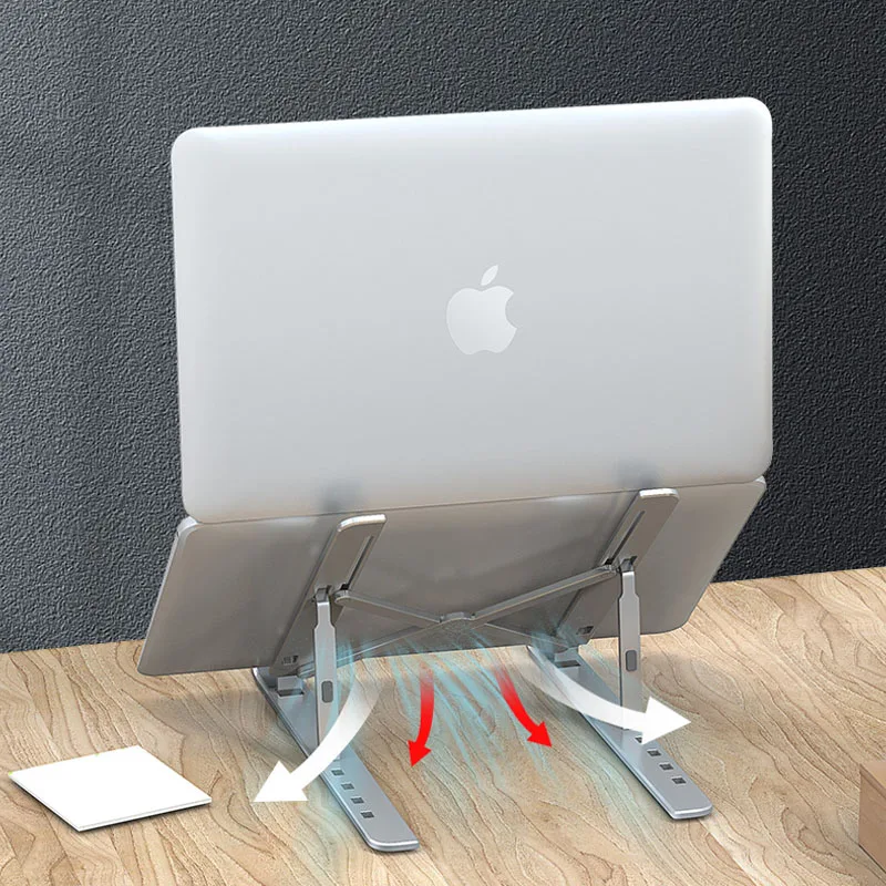 Boneruy Simple 3 In 1 Laptop Stand Monitor And Aluminum Wooden Adjustable Home Laptop Stand For Bed