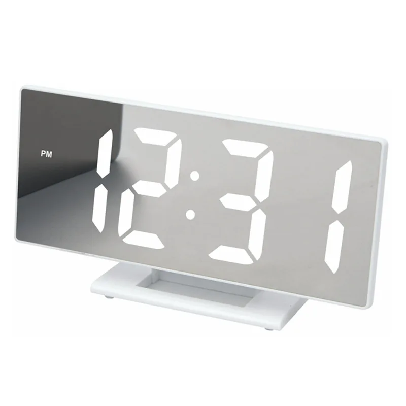 KH-CL008 Night Visible LED Display Digital Alarm Clock Battery Operated Bedside Home Travel Time Clock