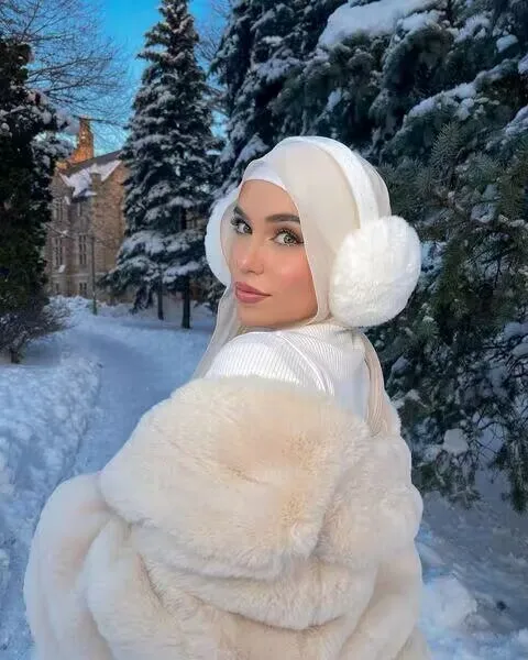 Latest fashion  fuzzy  faux ear muff  winter women accessories ear protector for ladies