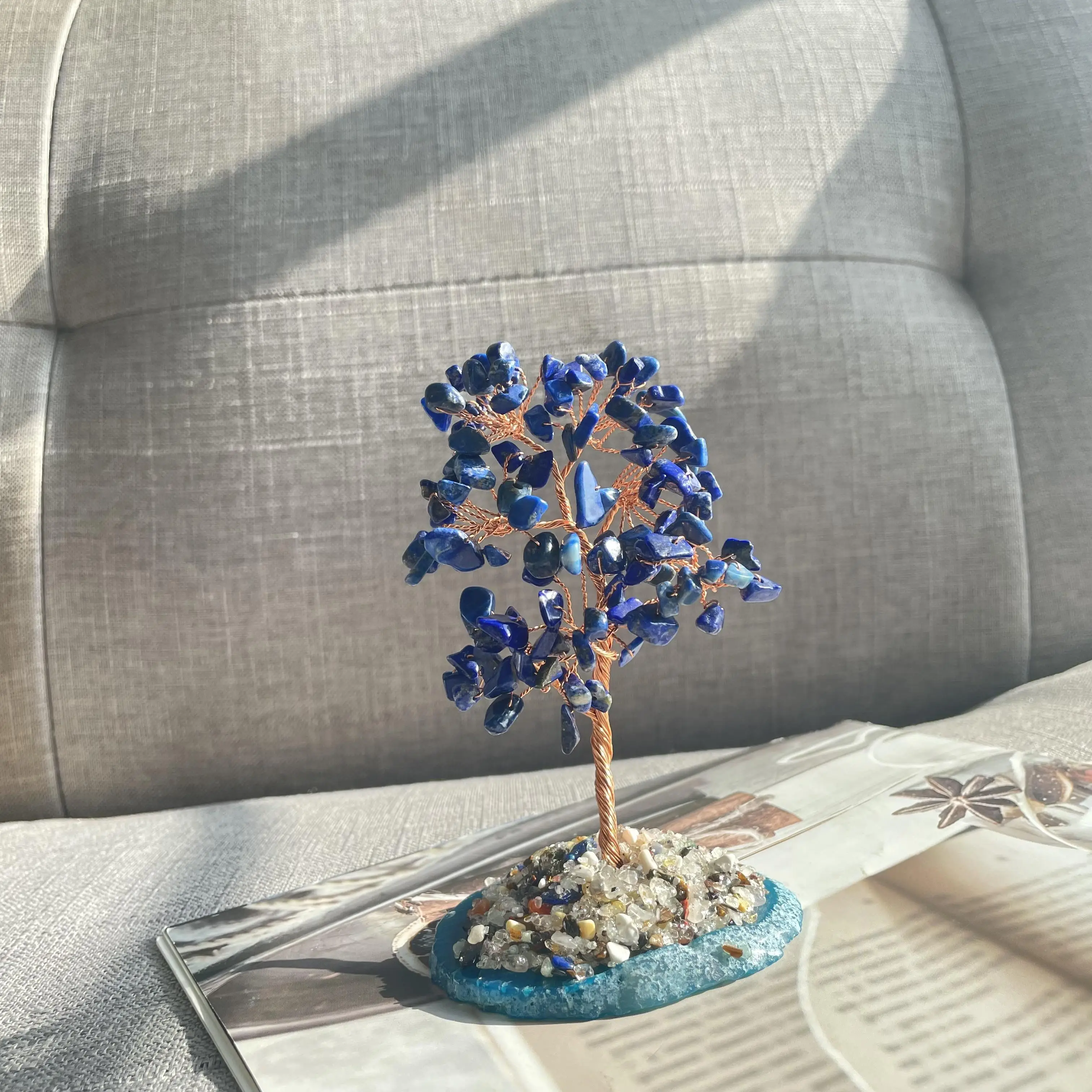 Wholesale Jade Stone Tree Gemstone  Crystal Crafts Natural Crystal Tree