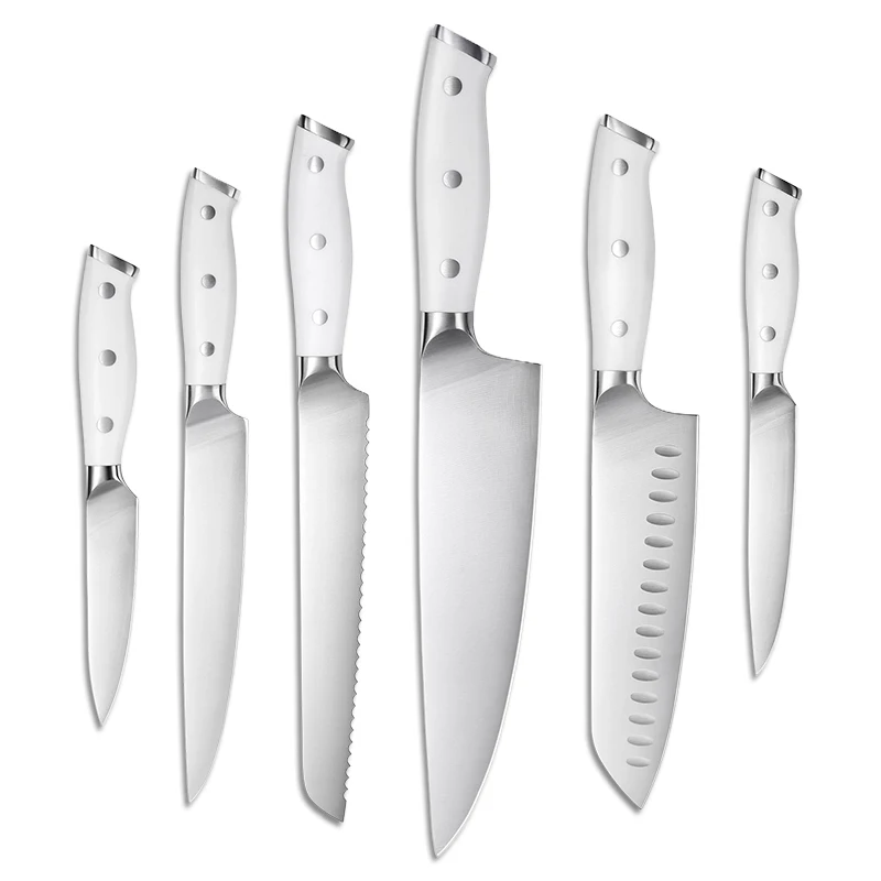 Forged knives with  ABS handle high quality stainless steel kitchen knives with bolster