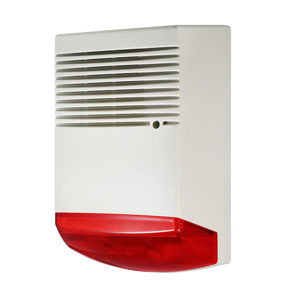 150db Outdoor High Sounder Waterproof Siren With Strobe 12 Volt External Warning Siren Electronic Exterior Security Alarm Siren