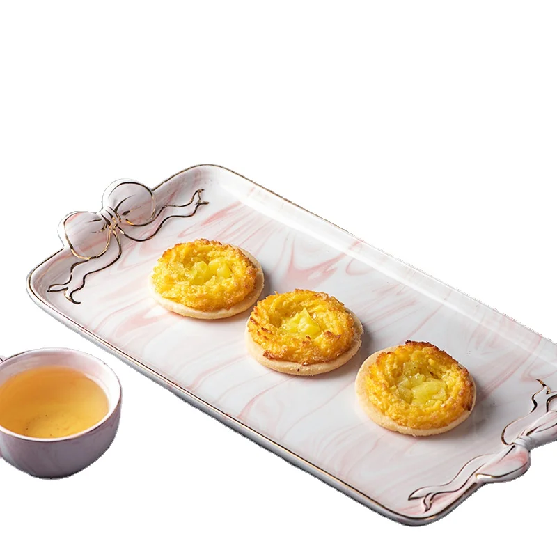 Моден стиль простой квадратный фарфор Косметика Десерт Фрукты Овощи керамическая мелкая тарелка