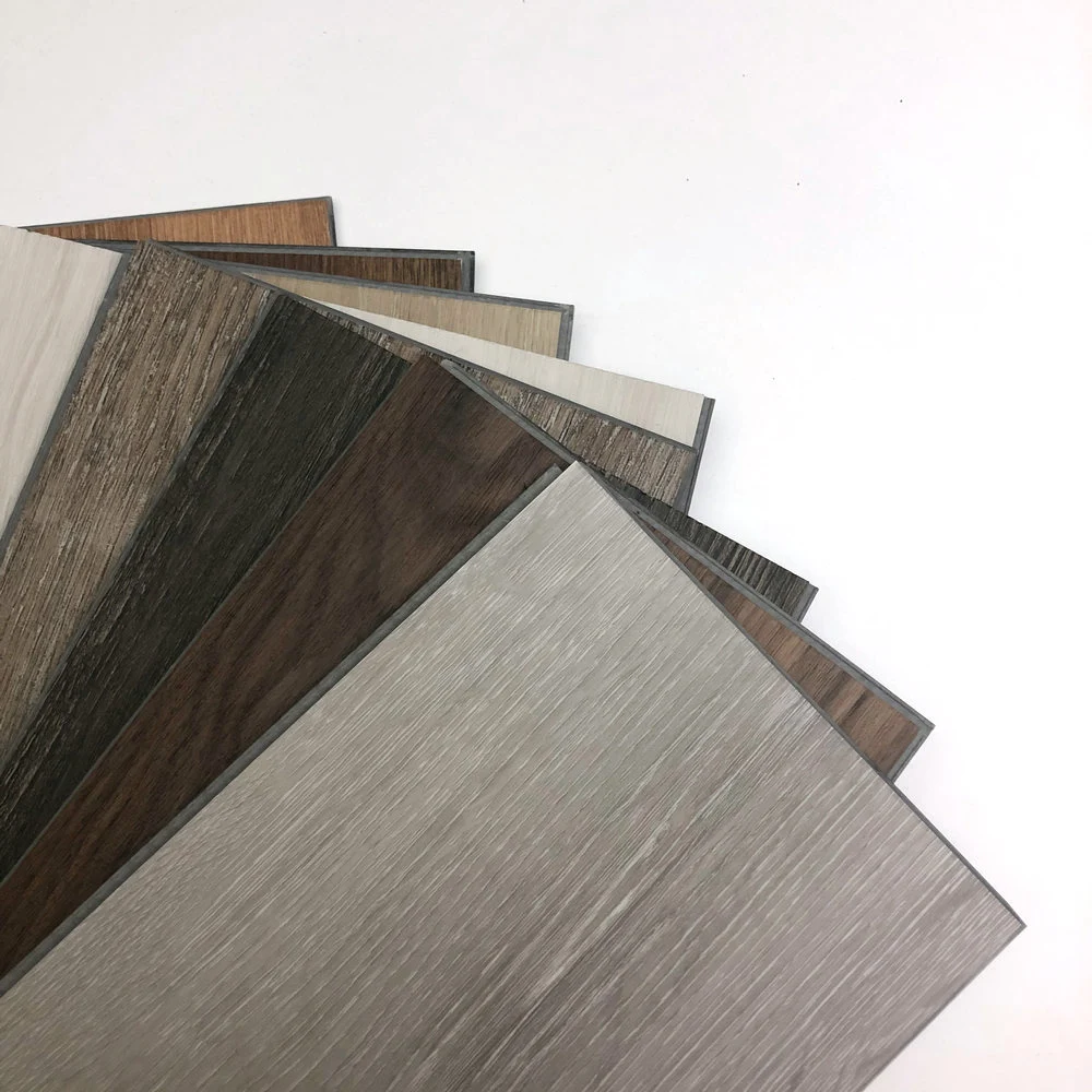 Oushe Plastic Flooring Piso Vinilico Pvc Spc vinyl waterproof wood plank Lvt Vinilico Click tile