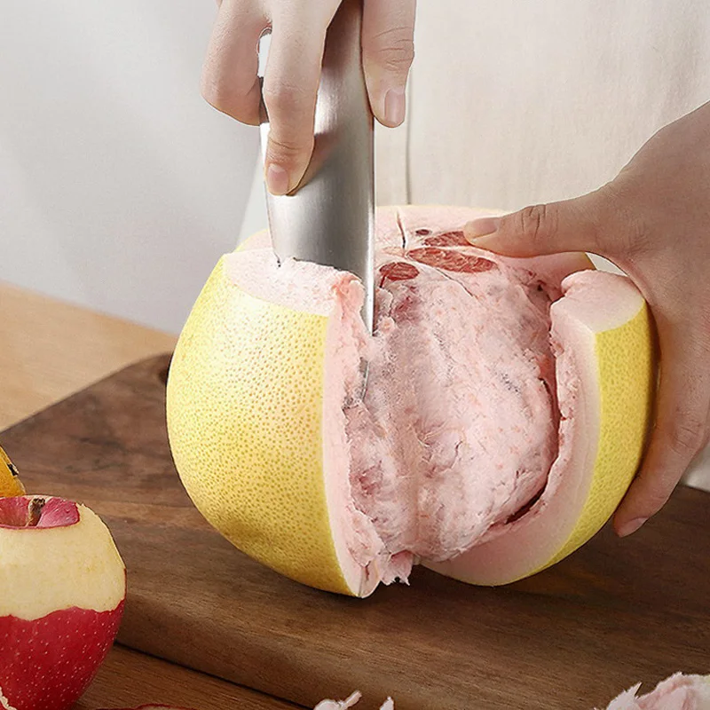 304 stainless steel multifunctional peeler for digging melon seeds, grapefruit, durian, melon planer kitchen tool