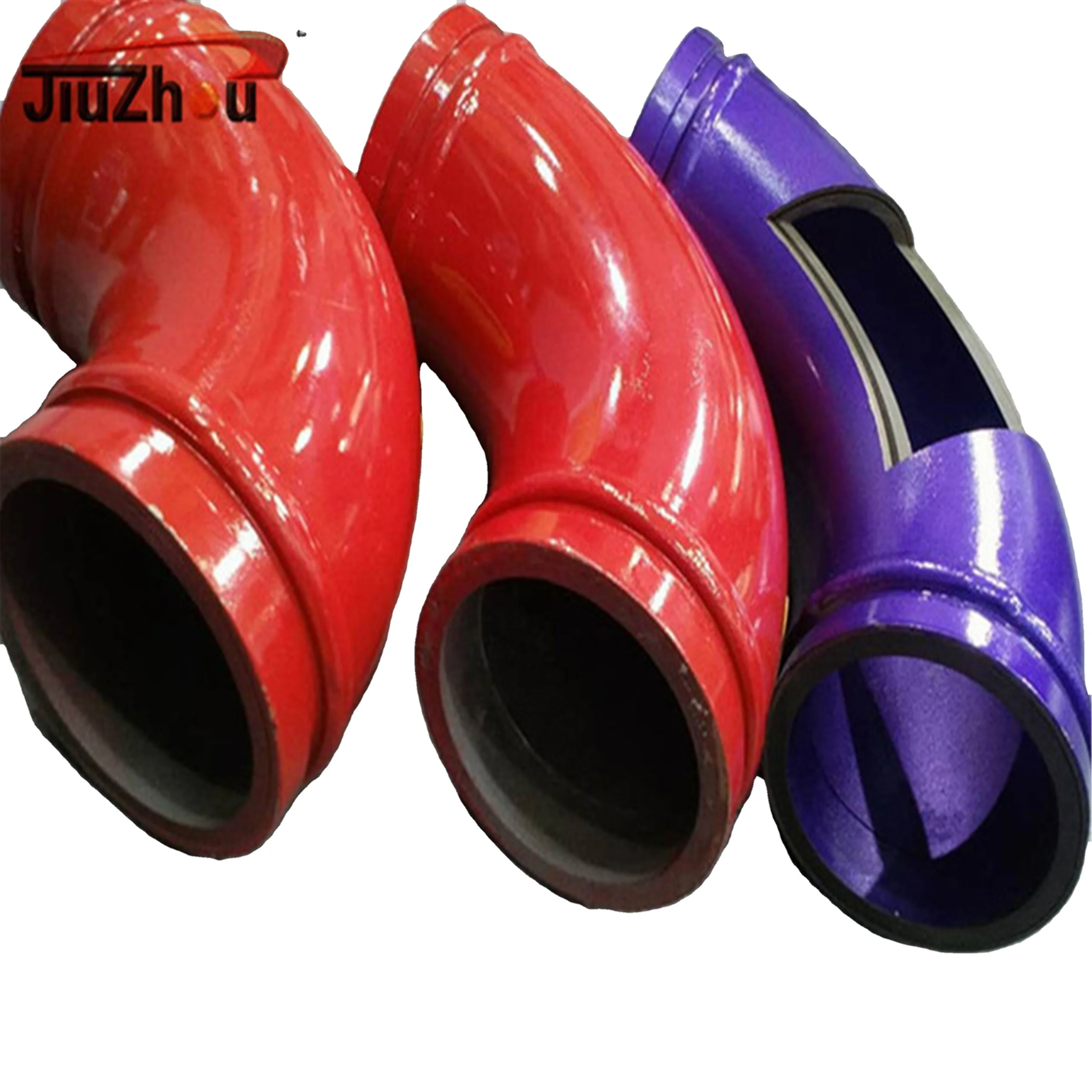 Jiuzhou serve high quality concrete pump elbow Schwing Sany Cifa Concrete Pump Boom Elbow Spare Parts