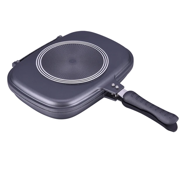 Wholesale colorful double sided non-stick frying pans