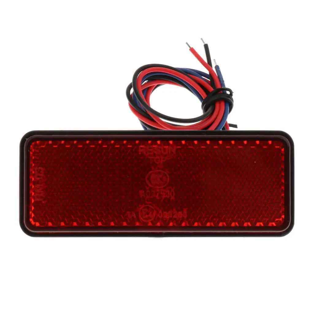 12V Universal Motorbike Motorcycle Side/tail Fog Reflectors LED Tail Brake Stop Light