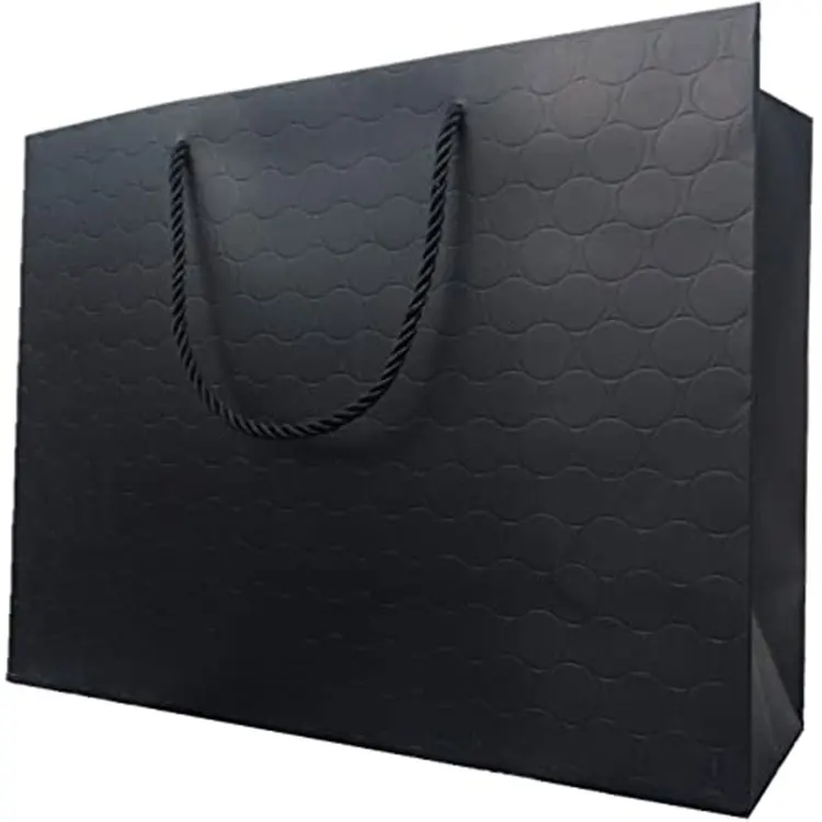 Бесплатный образец, дешевые бумажные пакеты, биоразлагаемые, пригодные для переработки роскошные черные ювелирные изделия, Мультяшные картонные подарочные пакеты, производитель на заказ