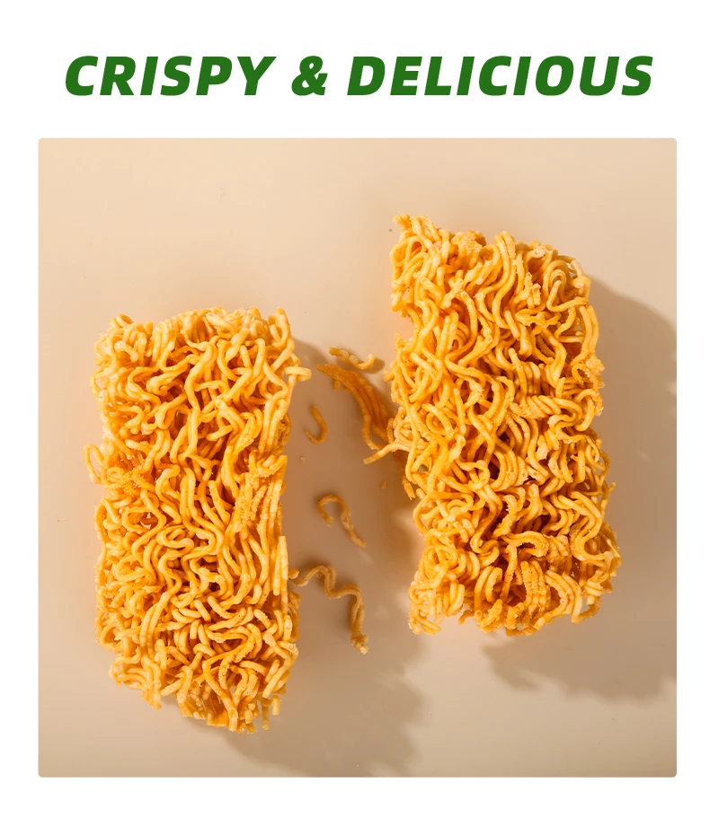 Factory-Handmade Crispy Shrimp Flavored Chinese Noodles Delicious Instant Snacks in Bag Packaging Wheat Flour Based