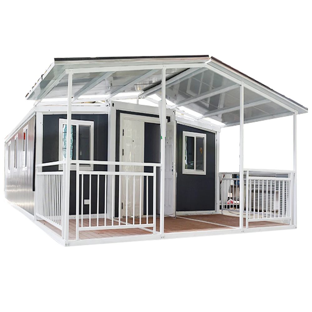 40ft luxury Villa homes With one 5 bedroom 3 bath  house flat pack foldable expandable container prefab houses