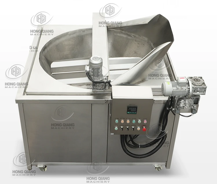 Hongqiang Potato Chips Donut Electric Deep Fryer Making Machine Automatic Food Frying Gas Continuous Frier Machine