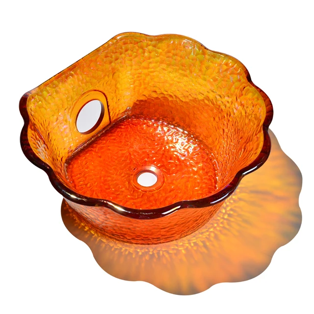 Роскошная хрустальная стеклянная раковина для спа-ванны, спа-педикюра