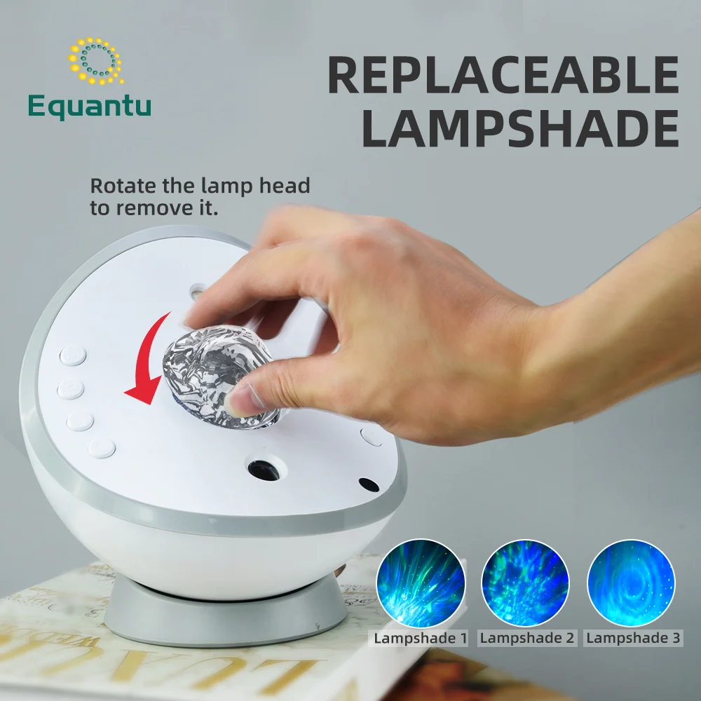 Equantu Star Projector Lamp QB958 Aid Sleep  LED Bluetooth Music Laser And Aurora Galaxy Starry Projector