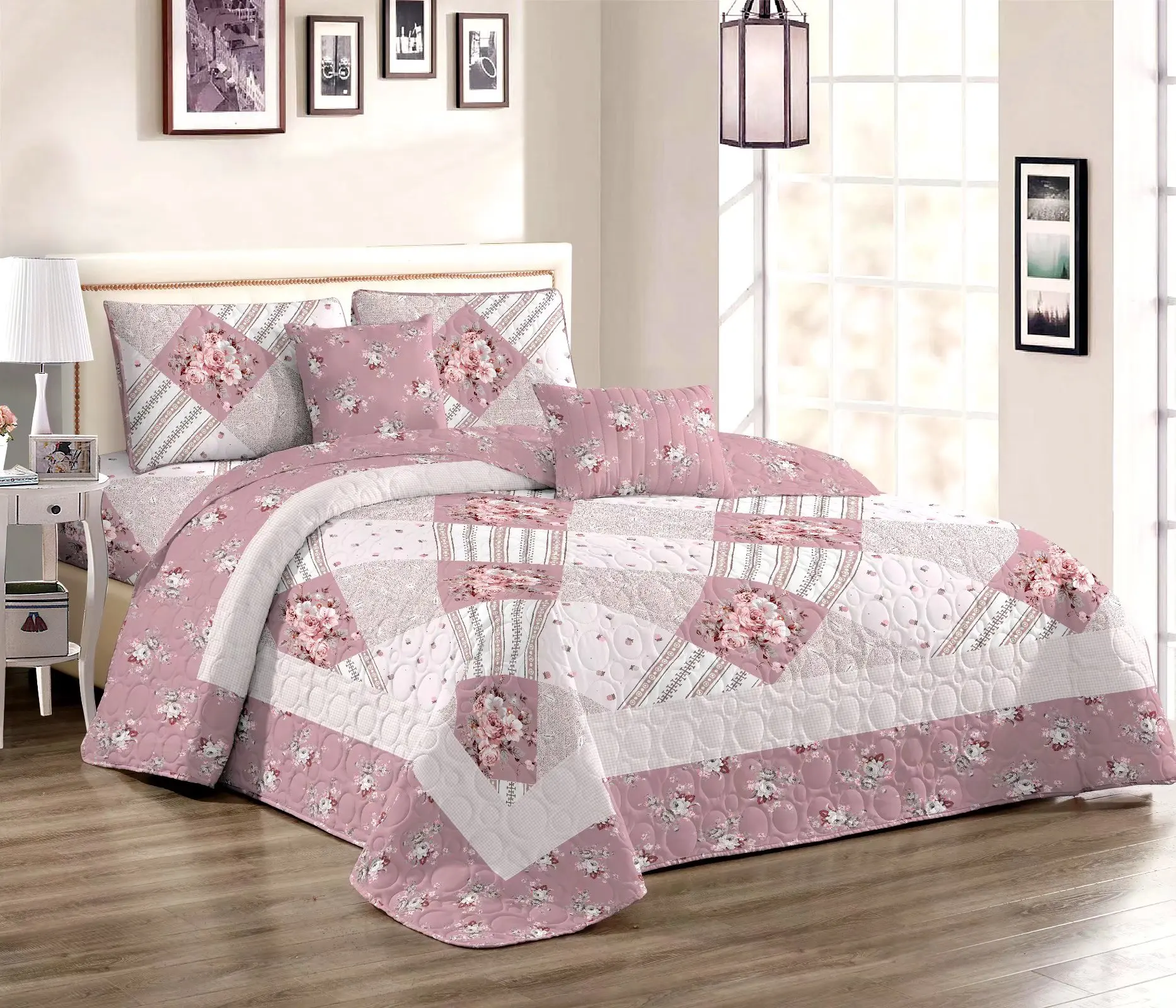 2022 New style king queen full size 3pcs and 4 pcs bedspreads turkish whosale