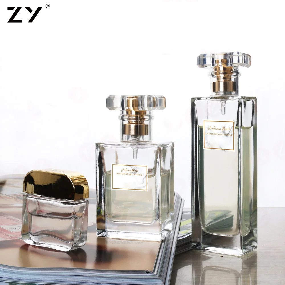 Peach perfume bottle 50ml 120ml 5g 20g Small Square Arabic Perfume Bottle Container