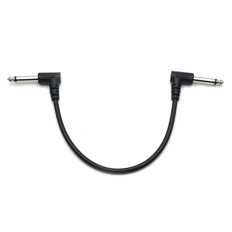 Set of 6pcs Colorful Guitar Patch Cables Angled for Guitar Effect Pedals